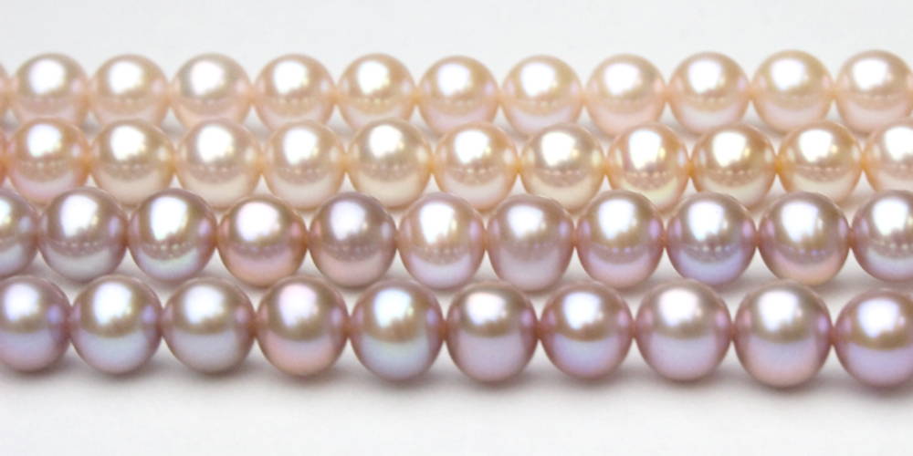 Deep to Pale Lavender Pearls